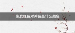 染发红色对冲色是什么颜色