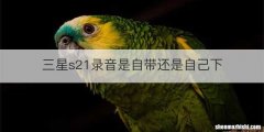 三星s21录音是自带还是自己下