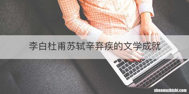 李白杜甫苏轼辛弃疾的文学成就