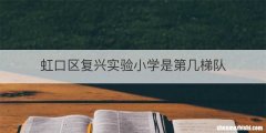 虹口区复兴实验小学是第几梯队
