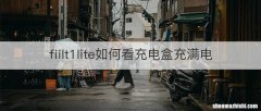 fiilt1lite如何看充电盒充满电