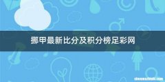 挪甲最新比分及积分榜足彩网