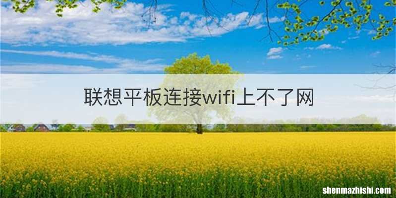 联想平板连接wifi上不了网