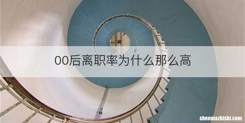 00后离职率为什么那么高
