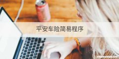 平安车险简易程序