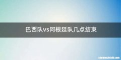 巴西队vs阿根廷队几点结束