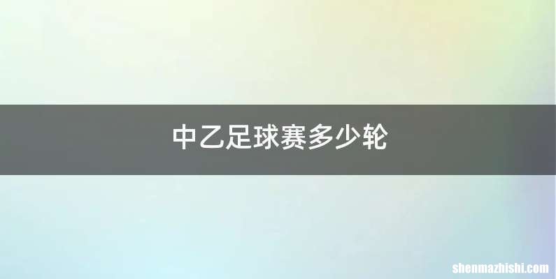 中乙足球赛多少轮
