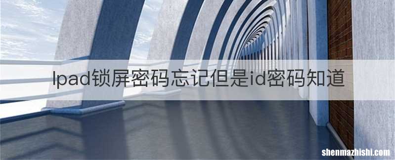 Ipad锁屏密码忘记但是id密码知道