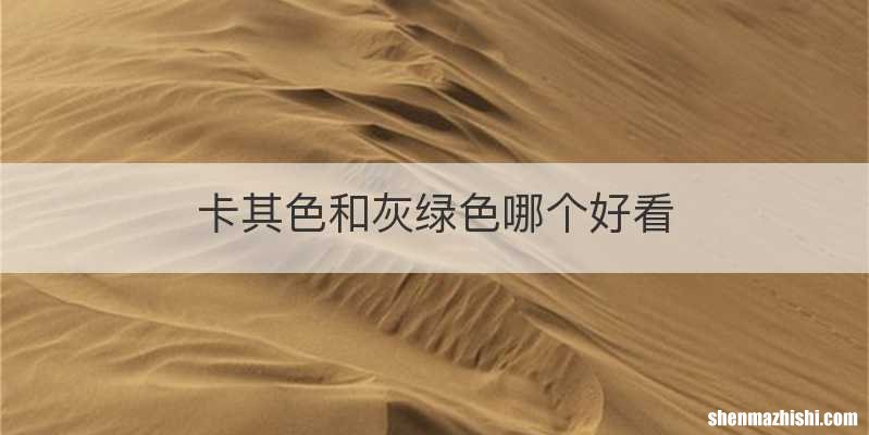 卡其色和灰绿色哪个好看