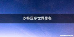沙特足球世界排名
