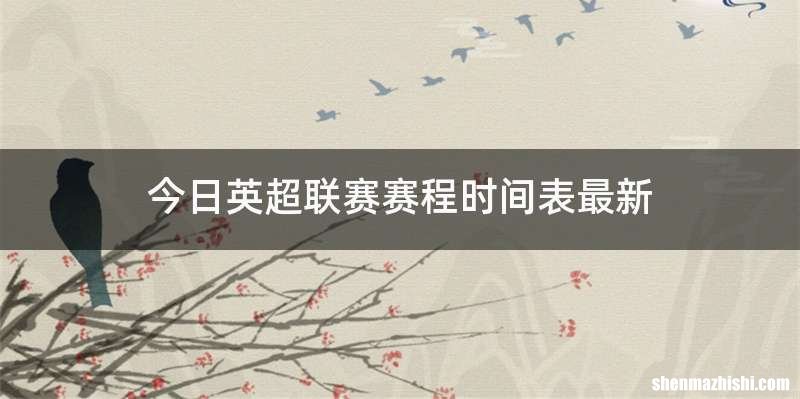 今日英超联赛赛程时间表最新