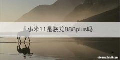 小米11是骁龙888plus吗
