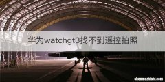 华为watchgt3找不到遥控拍照