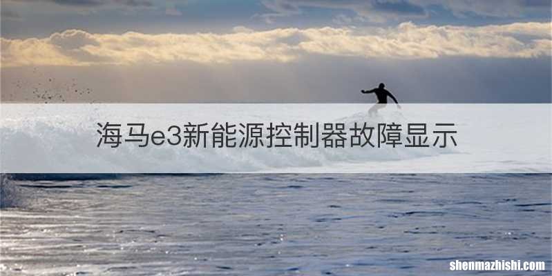 海马e3新能源控制器故障显示