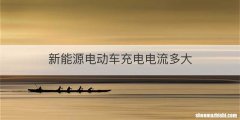 新能源电动车充电电流多大