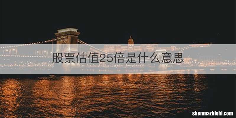 股票估值25倍是什么意思