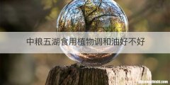 中粮五湖食用植物调和油好不好