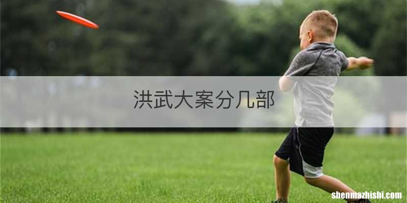 洪武大案分几部