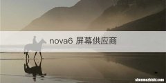 nova6 屏幕供应商