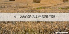 4+128的笔记本电脑够用吗