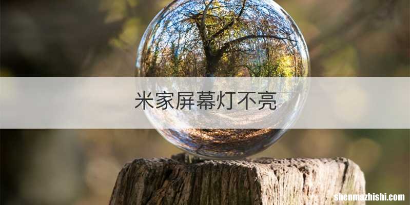 米家屏幕灯不亮