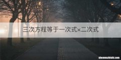 三次方程等于一次式×二次式