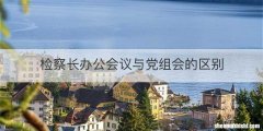 检察长办公会议与党组会的区别