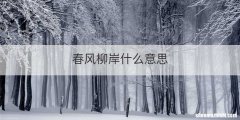 春风柳岸什么意思