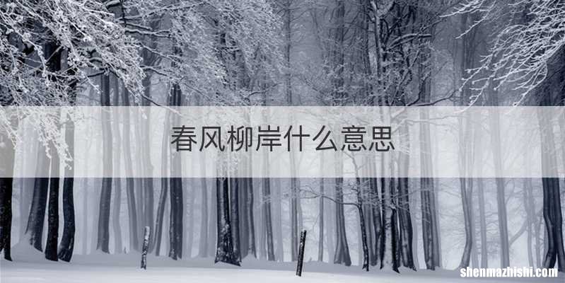 春风柳岸什么意思