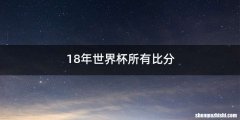 18年世界杯所有比分