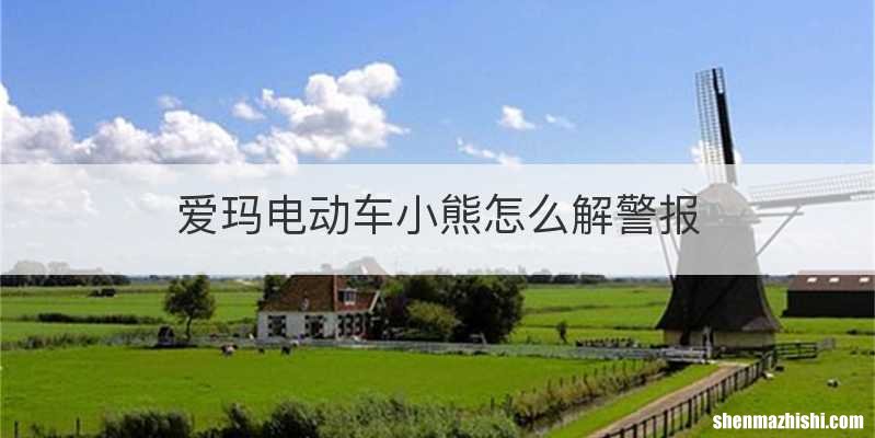 爱玛电动车小熊怎么解警报