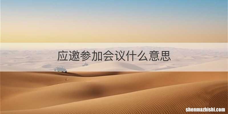 应邀参加会议什么意思