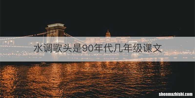 水调歌头是90年代几年级课文