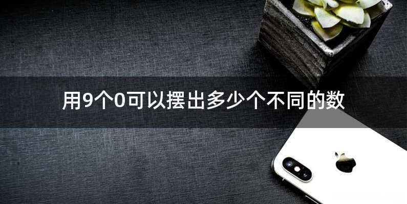 用9个0可以摆出多少个不同的数