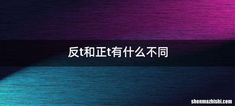 反t和正t有什么不同