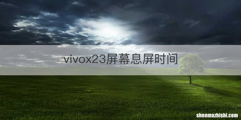 vivox23屏幕息屏时间