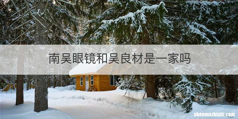 南吴眼镜和吴良材是一家吗