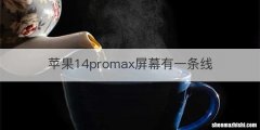 苹果14promax屏幕有一条线