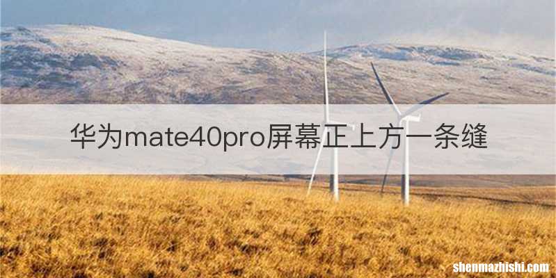 华为mate40pro屏幕正上方一条缝