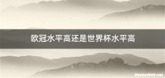 欧冠水平高还是世界杯水平高