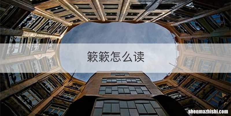 簌簌怎么读