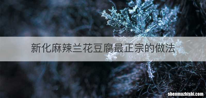 新化麻辣兰花豆腐最正宗的做法