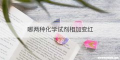 哪两种化学试剂相加变红