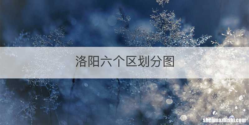 洛阳六个区划分图