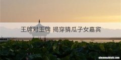 王牌对王牌 揭穿猜瓜子女嘉宾