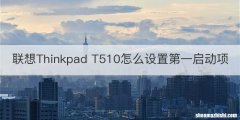 联想Thinkpad T510怎么设置第一启动项
