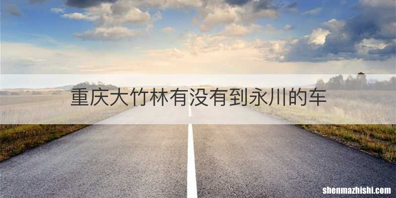 重庆大竹林有没有到永川的车