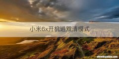 小米6x开机进双清模式