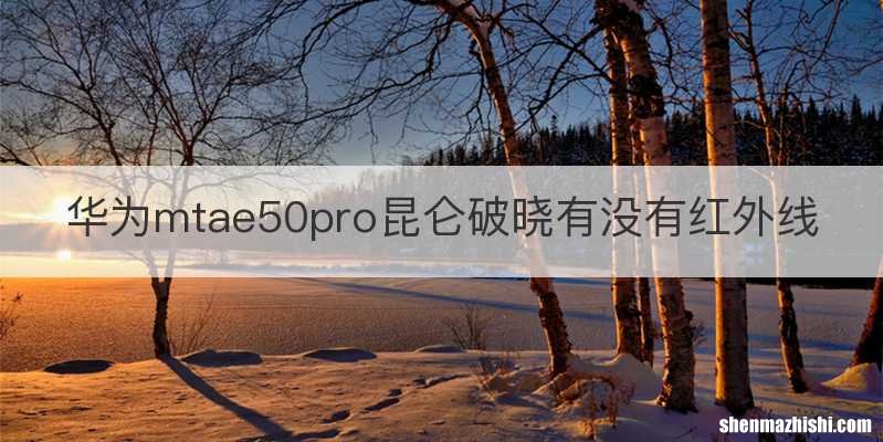 华为mtae50pro昆仑破晓有没有红外线