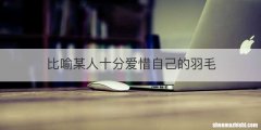 比喻某人十分爱惜自己的羽毛